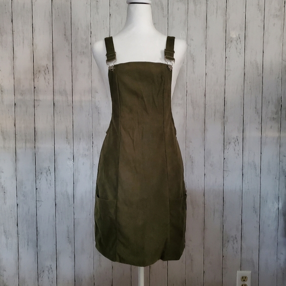 Frenchy Solid Pocket Patched Overall Dress - Picture 3 of 5